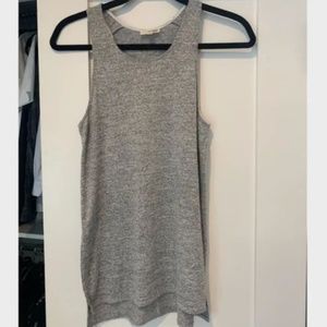 Heather Gray High Neck Aritzia Wilfred Free Tank Top [Extra Extra Small / XXS]
